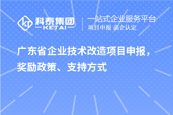 廣東省企業技術改造項目申報，獎勵政策、支持方式