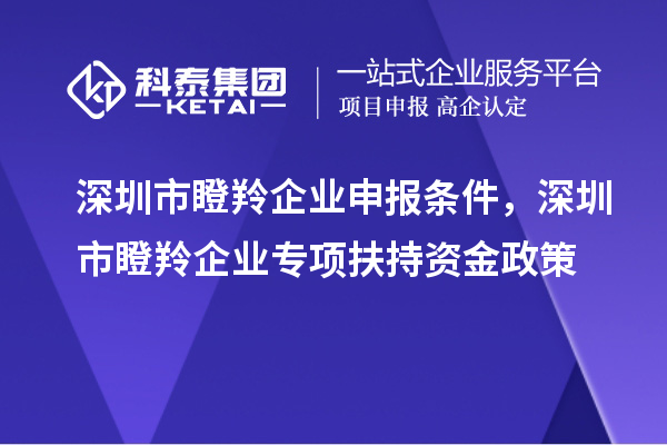 深圳市瞪羚企業(yè)申報條件，深圳市瞪羚企業(yè)專項(xiàng)扶持資金政策