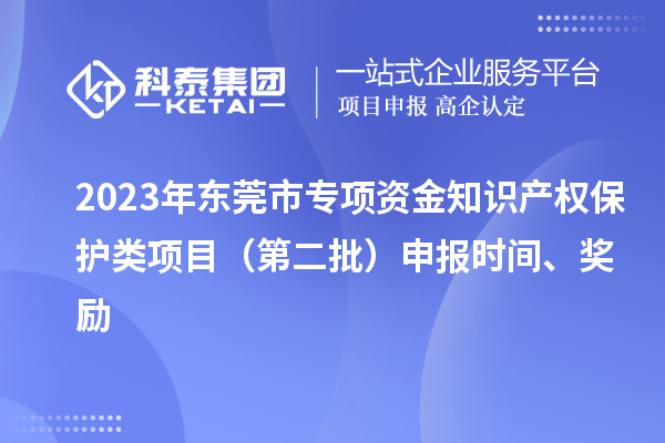 2023年東莞市專項(xiàng)資金知識(shí)產(chǎn)權(quán)保護(hù)類項(xiàng)目（第二批）申報(bào)時(shí)間、獎(jiǎng)勵(lì)