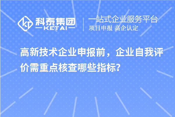 高新技術企業申報前，企業自我評價需重點核查哪些指標？